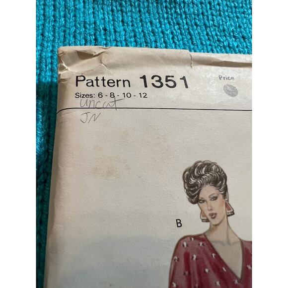 Kwik Sew pattern 1351 dolman top straight skirt 1980s - Picture 2 of 5